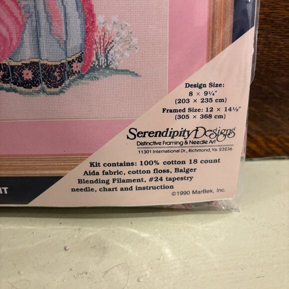 Serendipity Designs WINDERMERE ANGEL Counted Cross Stitch Kit #KB-14 1990 NOS - Picture 3 of 6